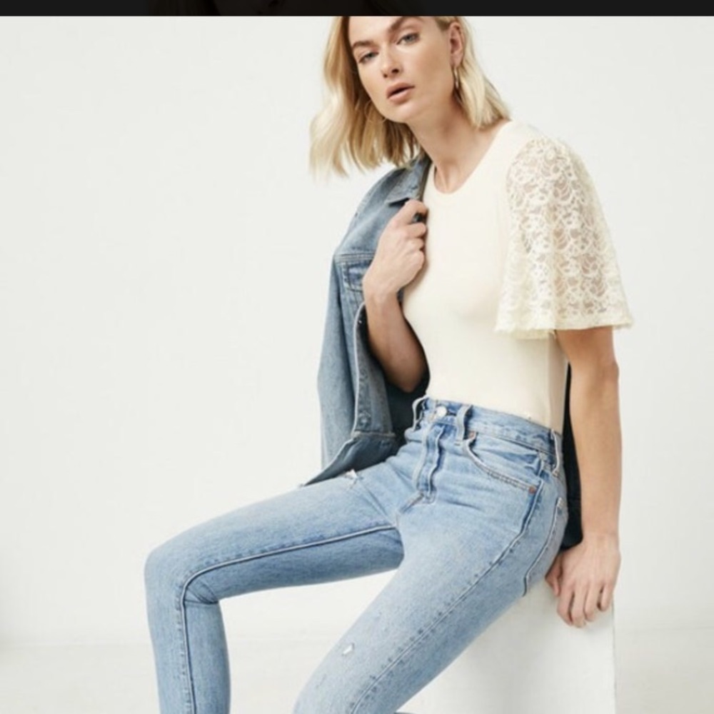 Cream and Lace Bodysuit